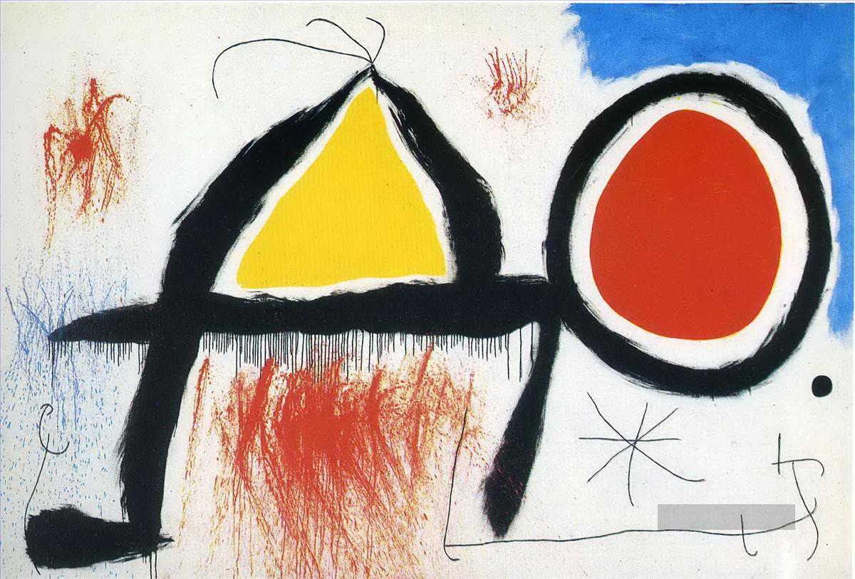 Charakter vor der Sonne Joan Miró Ölgemälde